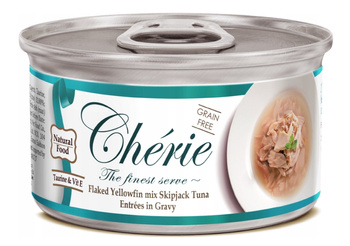 Cherie kawałki tuńczyka w sosie 80g - mokra karma dla kota dorosłego