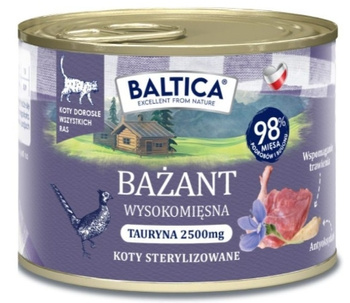 Baltica bażant 185g - mokra karma dla dorosłych kotów