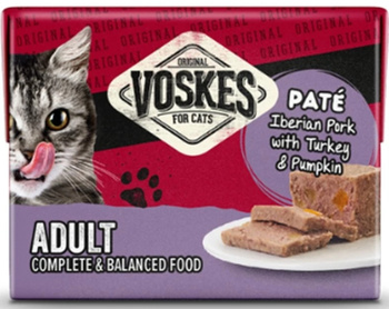 Voskes wieprzowina iberyjska z indykiem i dynią kartonik 85g - mokra karma dla dorosłych kotów