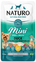 Naturo Mini kaczka z ryżem i warzywami saszetka 150g - mokra karma dla dorosłych psów
