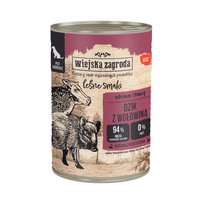 Wiejska Zagroda Leśne Smaki Dzik z wołowiną 400g - mokra karma dla psów dorosłych