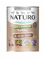 Naturo Grain & Gluten Free - indyk & żurawina, brokuły, marchew, w sosie ziołowym puszka 390g
