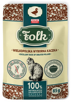 Folk wielkopolska kaczka 85g - mokra karma dla dorosłych kotów
