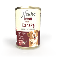 Nekko Kaczka z malinami i nasionami chia 400g - mokra karma dla dorosłych psów
