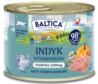 Baltica indyk 185g - mokra karma dla dorosłych kotów