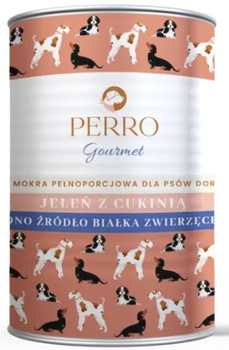 Perro Gourmet jeleń z cukinią puszka 400g - mokra karma dla dorosłych psów