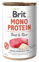 Brit Mono Protein Beef & Rice puszka 400g - mokra karma dla dorosłych psów