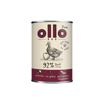 Ollo Pure karma mokra dla psa kaczka z jabłkiem puszka 400g