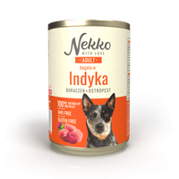 Nekko Indyk z burakiem i ostropestem 400g - mokra karma dla dorosłych psów