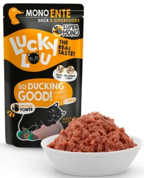 Lucky Lou SuperMono kaczka saszetka 125g - mokra karma dla dorosłych kotów