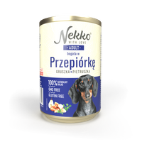 Nekko Przepiórka z gruszką i pietruszką 400g - mokra karma dla dorosłych psów