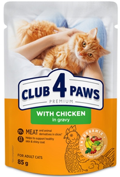 Club 4 Paws kurczak w sosie saszetka 85g - mokra karma dla dorosłych kotów
