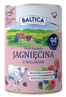 Baltica Jagnięcina z malinami 400g - mokra karma dla dorosłych psów