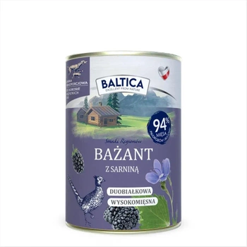 Baltica pies bażant z sarniną puszka 400g