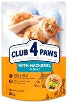 Club 4 Paws makrela w sosie saszetka 85g - mokra karma dla dorosłych kotów