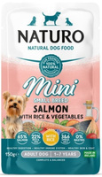 Naturo Mini łosoś z ryżem i warzywami saszetka 150g - mokra karma dla dorosłych psów