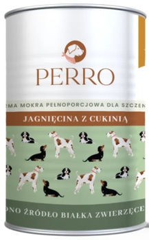 Perro Gourmet Junior jagnięcina z cukinią puszka 400g - mokra karma dla szczeniąt