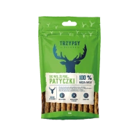 Trzypsy Deluxe patyczki z jelenia 70g - przysmak dla psów