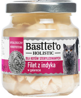 Basttet'o Holistic filet z indyka w galarecie 130g - mokra karma dla kotów po sterylizacji