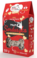 Syta Micha BAKERY Ciastka dla psa Mini serduszka z królikiem, mąką kokosową i morelą 100g