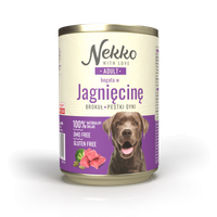 Nekko Jagnięcina z brokułami i pestkami dyni 400g - mokra karma dla dorosłych psów