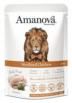 Amanova Cat Sterilised Chicken - kurczak saszetka 85g