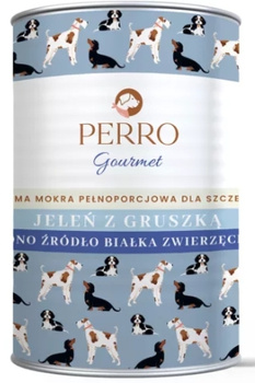 Perro Gourmet Junior jeleń z gruszką puszka 400g - mokra karma dla szczeniąt