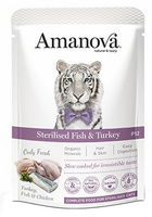 Amanova Cat Sterilised Biała ryba i indyk 85g - mokra karma dla kotów po sterylizacji
