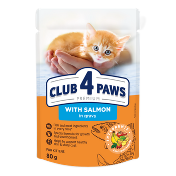 Club 4 Paws Kitten łosoś w sosie saszetka 80g