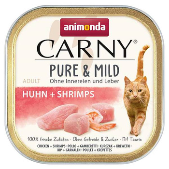 Animonda Carny Pure&Mild kurczak z krewetką tacka 100g