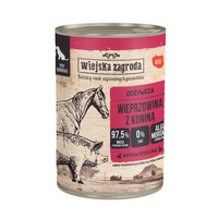 Wiejska Zagroda Leśne Smaki Wieprzowina z koniną 400g - mokra karma dla psów dorosłych