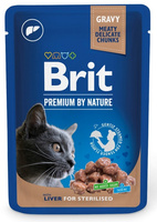 Brit Premium By Nature Cat Sterilised Liver sos saszetka 100g