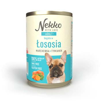 Nekko Adult bogata w łososia, marchewka + tymianek 400g