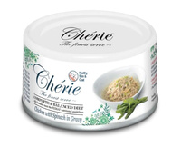 Cherie Hair&Skin kurczak ze szpinakiem 80g - morkra karma dla kota dorosłego wspomagająca skórę i sierść