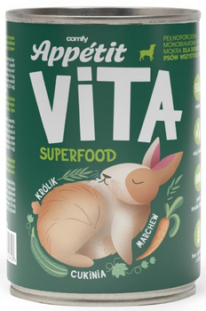 Comfy Appetit Vita Superfood królik puszka 400g - mokra karma dla dorosłych psów